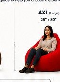 Stylecraft 4XL bean bag size guide