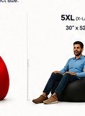 Stylecraft 5XL bean bag size guide