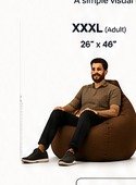 Stylecraft XXXL bean bag size guide