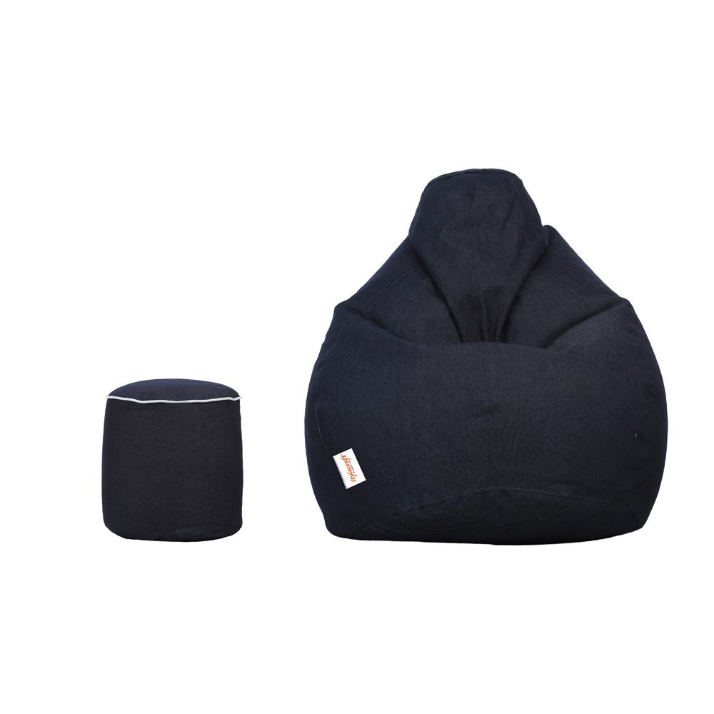 Denim-Bean-Bag-With-Beans-1.jpg Stylecraft Denim Bean Bag - Image 1