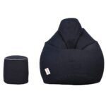 Stylecraft XXL Denim Bean Bag with Footrest | Premium Bean Bag Worldwide