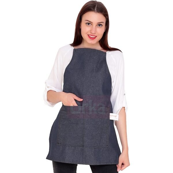 StyleCraft Denim Kitchen Apron with Pocket