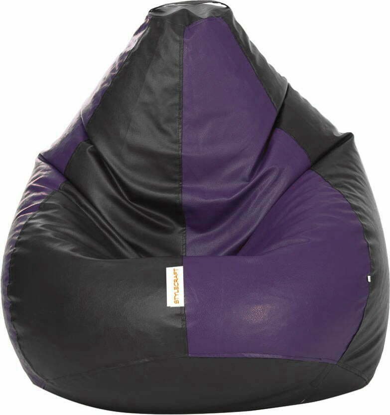 purple-black-kkkk-1.jpg Stylecraft Black and Purple Bean Bag Without Beans - Image 1